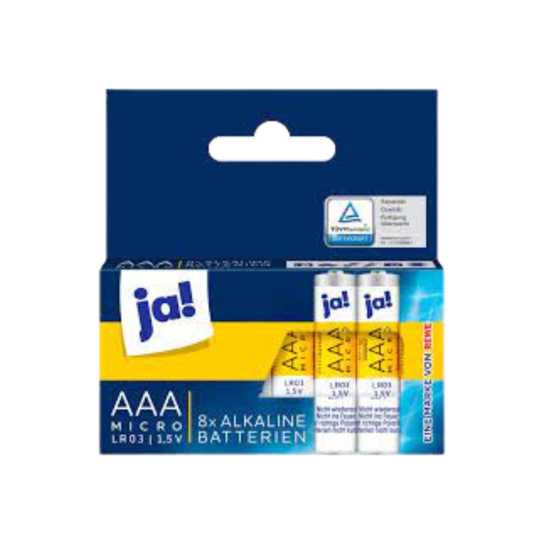 JA! AAA Alkaline Batterien (8pcs)