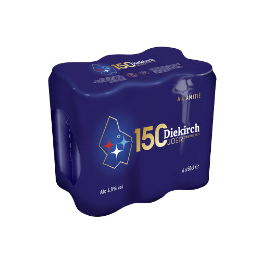 Bière blonde premium DIEKIRCH en canette 4,8 % (6 x 50 cl)