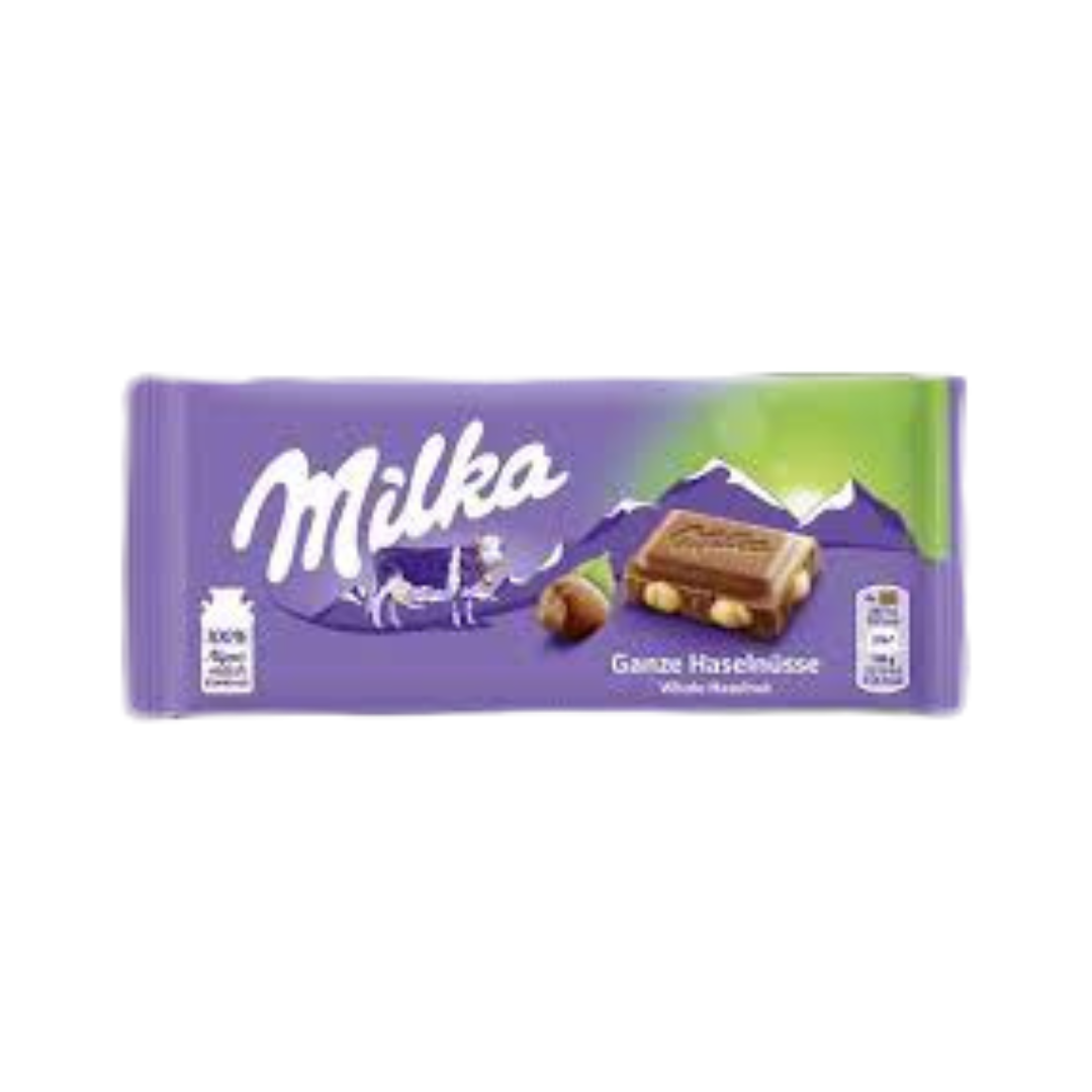 MILKA Chocolat aux noisettes entières (100 g)
