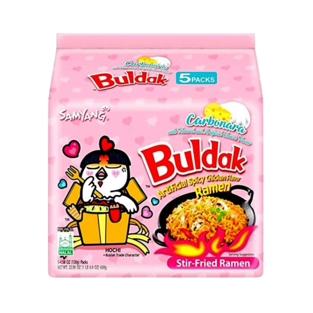 SAMYANG Buldak Carbonara Poulet Pimenté Ramen (5x130g)