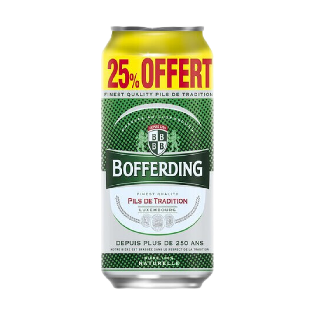BOFFERDING Pils Beer 25% Gratis Can 4.8% (50cl)