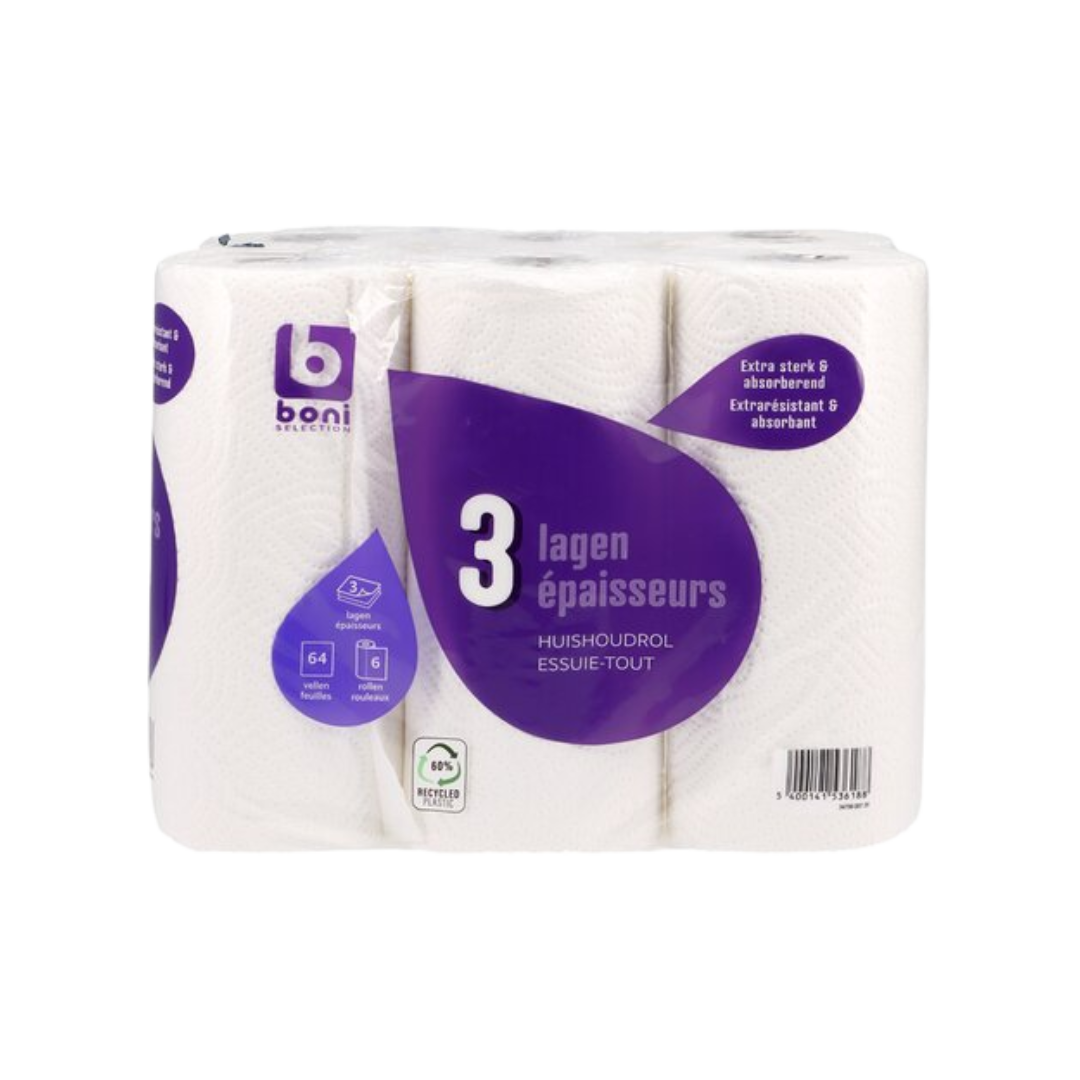 BONI Essuie-tout 3 épaisseurs (6pcs)
