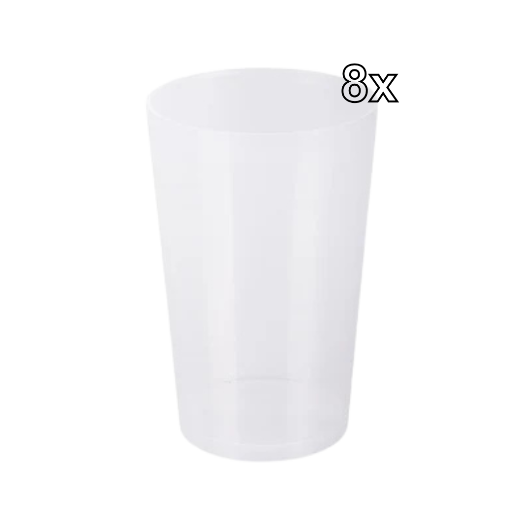 JUYPAL Reusable Plastic Cups (8 pcs)