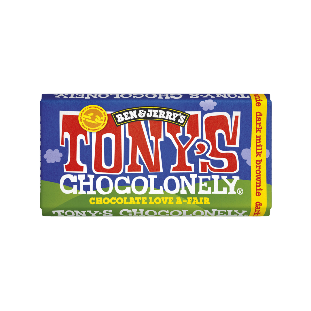 TONY'S CHOCOLONELY Ben & Jerry's Barre de brownie au lait noir Fairtrade (180g)