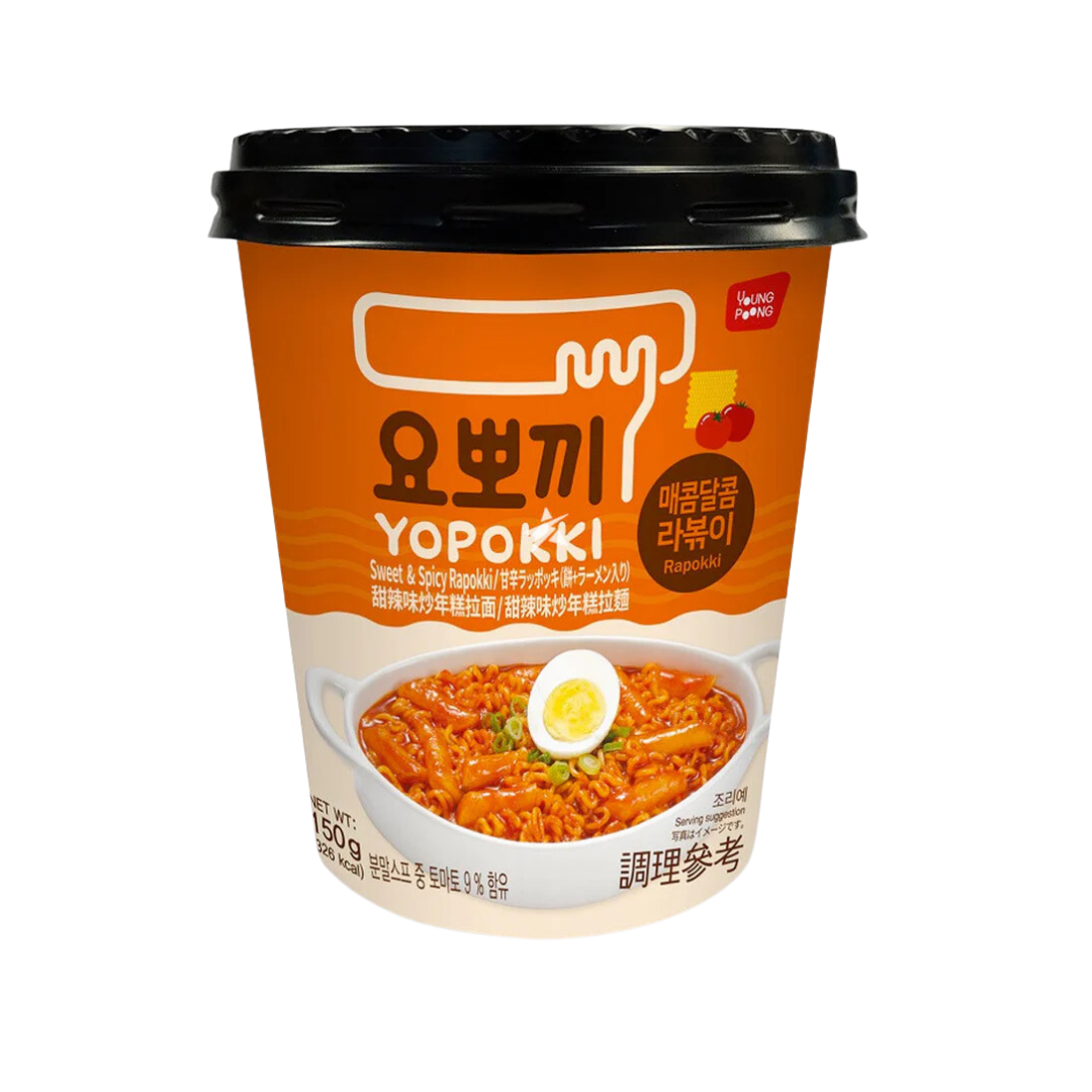 YOUNGPOONG Yopokki Cup Rapokki Sweet And Spicy (145g)