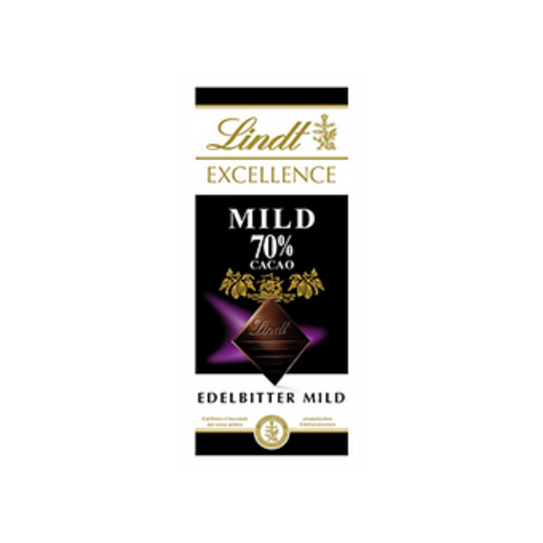 LINDT Excellence Edelbitter Mild 70% Cacao (100g)