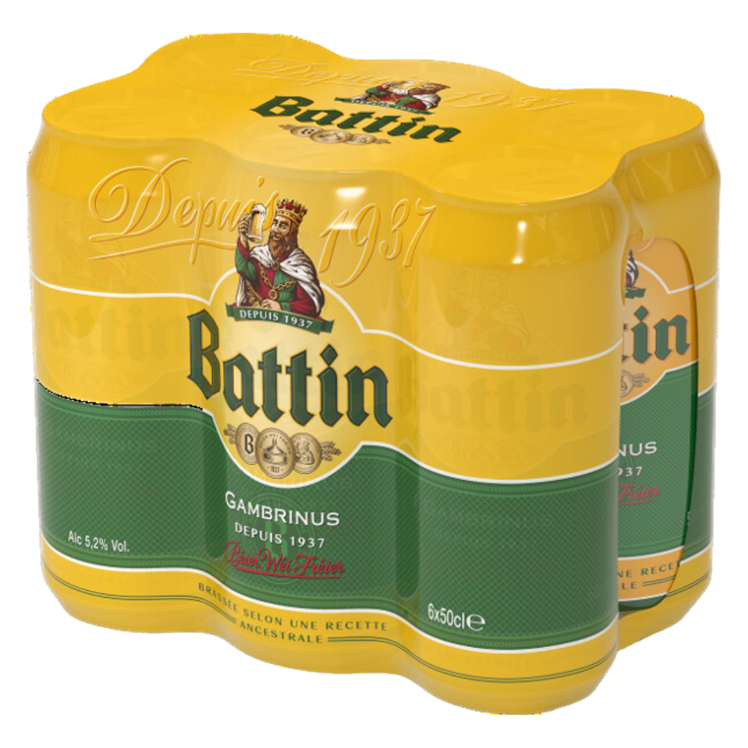 BATTIN Bière Pils Gambrinus 5,2% (6x50cl)