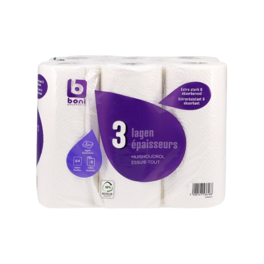 BONI Essuie-tout 3 épaisseurs (6pcs)