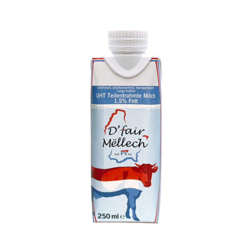 D'FAIR MËLLECH UHT 1,5% Fat (25cl)