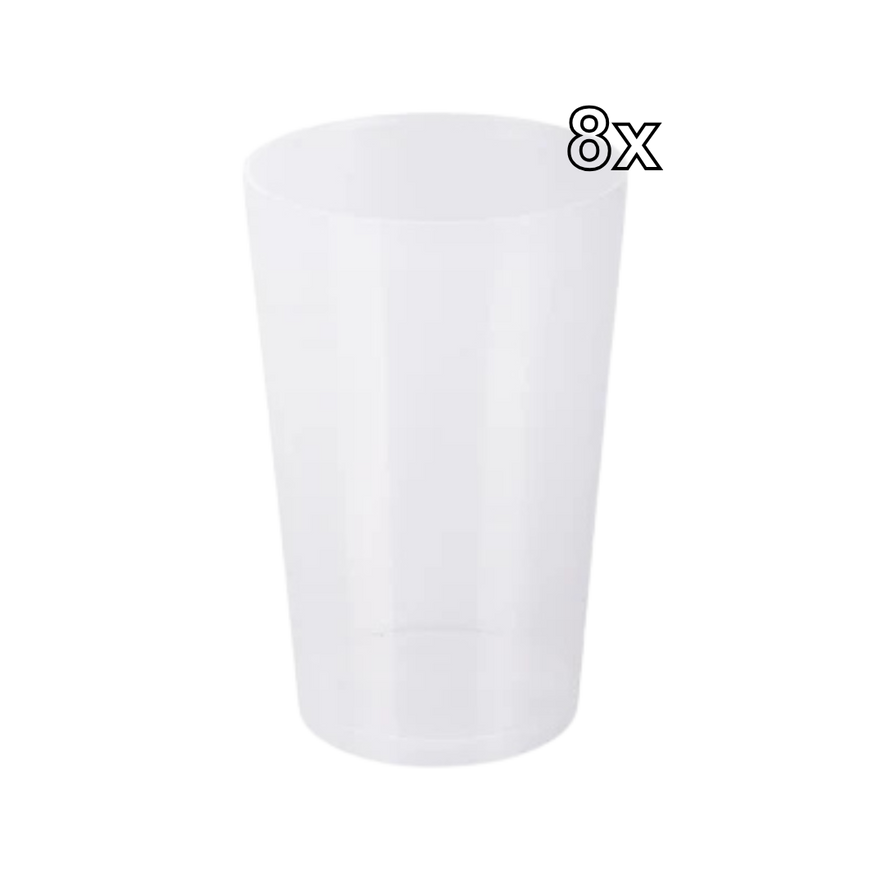 JUYPAL Reusable Plastic Cups (8 pcs)