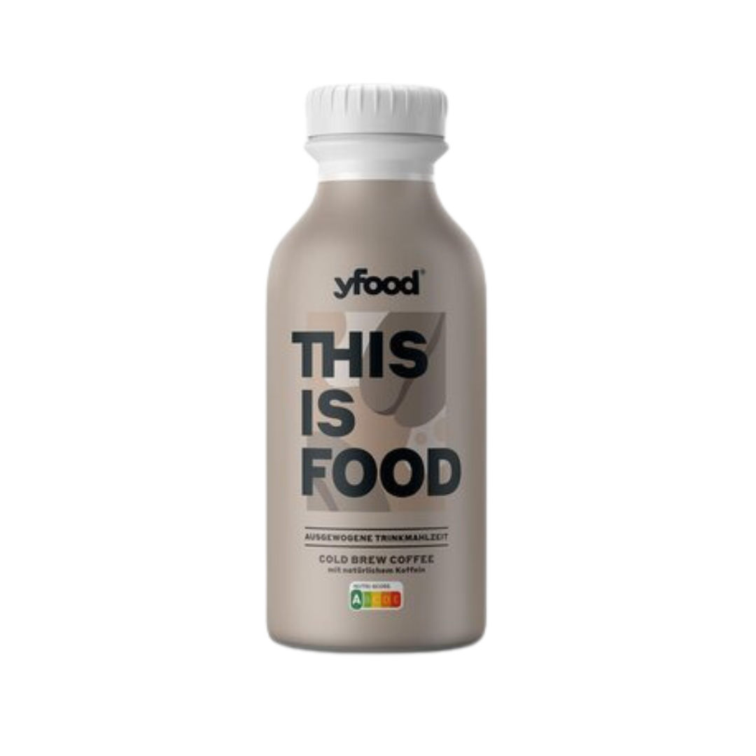 YFOOD Cold Brew Coffee Trinkmahlzeit (500 ml)