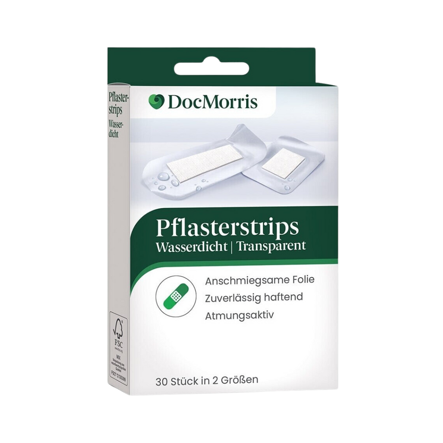 DOCMORRIS Wundpflaster sensitiv Wasserdicht (30pcsx10x6cm)